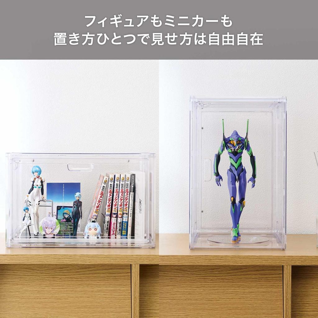 Tenma Figure Display Easy Collectible Display Clear Display Merchandise Storage 39cm W x 30cm D x [Official Exclusive] Case, 3-Tier, Assembly,