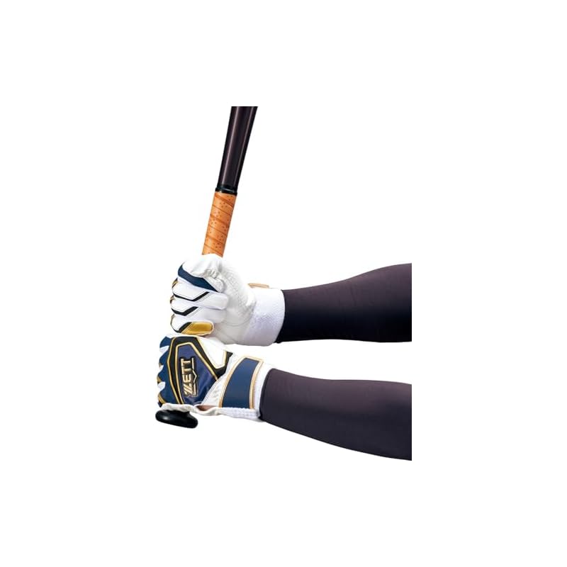 ZETT Youth Baseball Batting Gloves Zero One Stage Youth Batting Glove Navy x White (2911) JL BG19202J