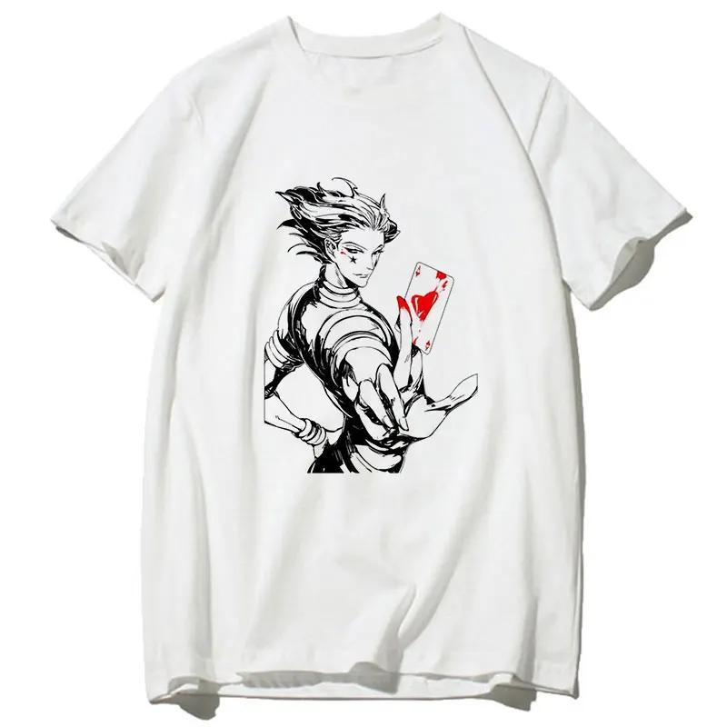 90s Japanese Anime Hunter X Hunter Unisex T-shirt Graphic Men Harajuku Kawaii Killua Tshirt Funny Hisoka T Shirt Tops Tees Male