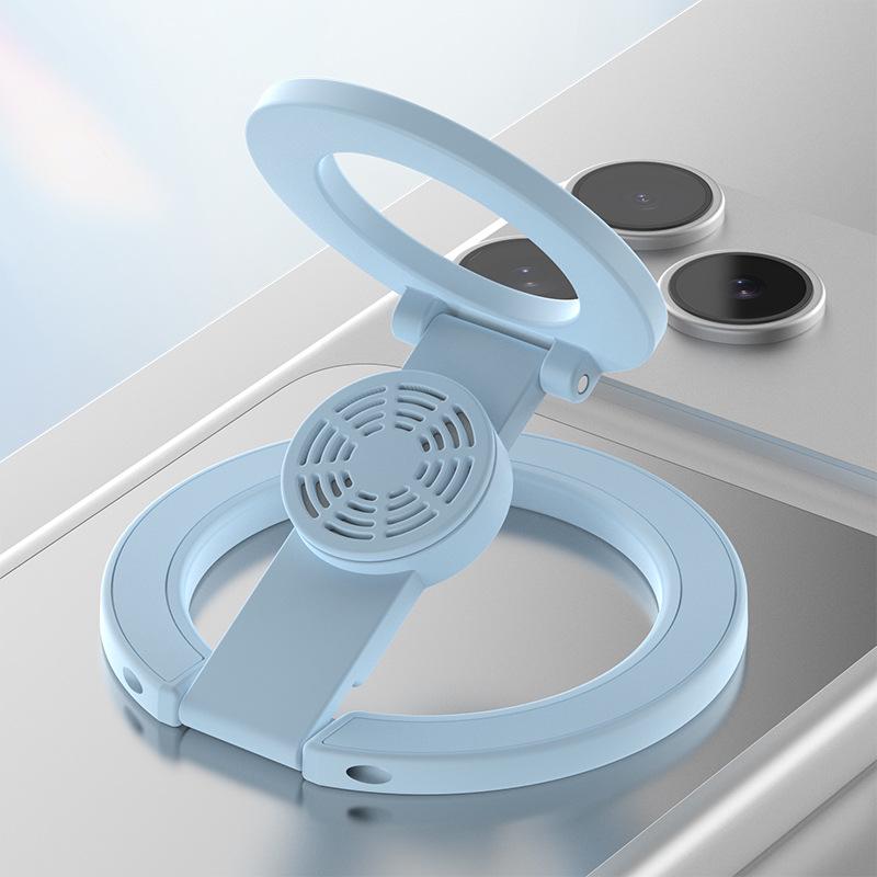 Foldable Double-Sided Magnetic Phone Holder with Fragrant Stream and Finger Ring