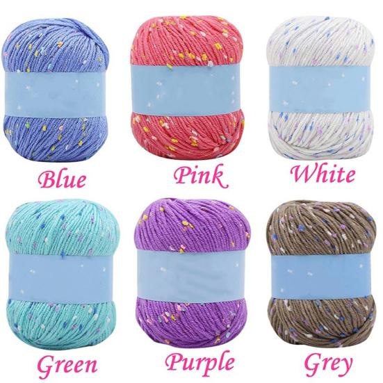 50g Punti Maglia Cucito Filo Sciarpa Maglione Cappello Uncinetto Artigianato Fai da Te Filato di Lana