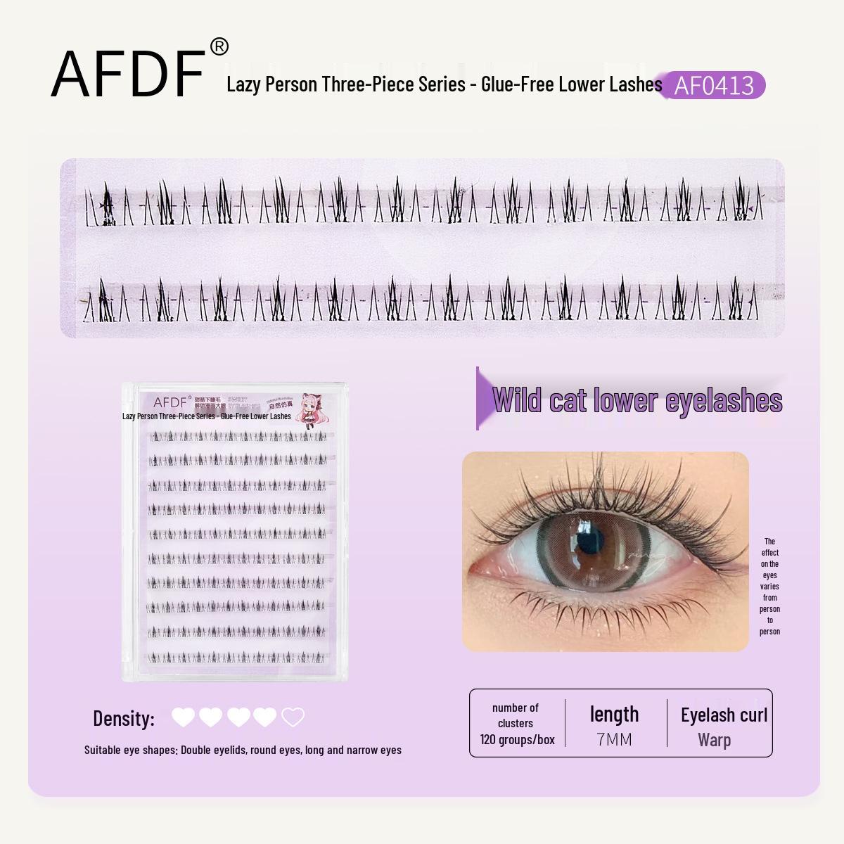 Sunflower Self-Adhesive Glue-Free False Eyelashes - 10 Rows, Large Capacity, Natural Thick Style