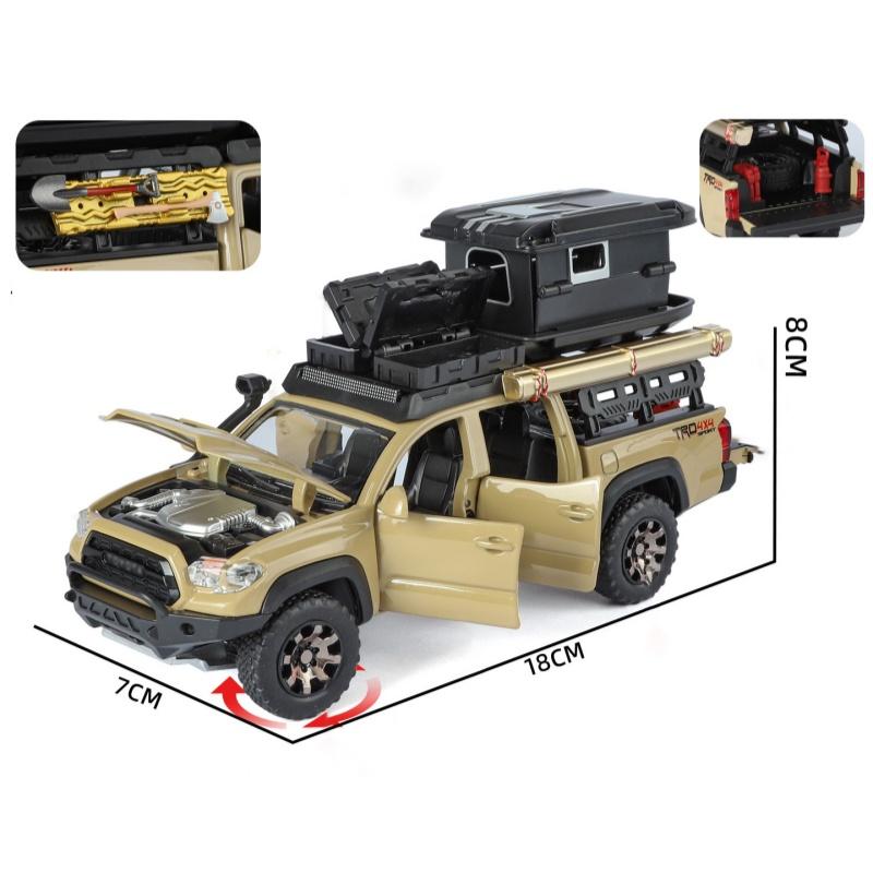 1/32 Toyota Tacoma Picku Wagon Alloy Model Car Toy Diecasts Metal Casting Sound and Light Car Toys for Children Vehicle