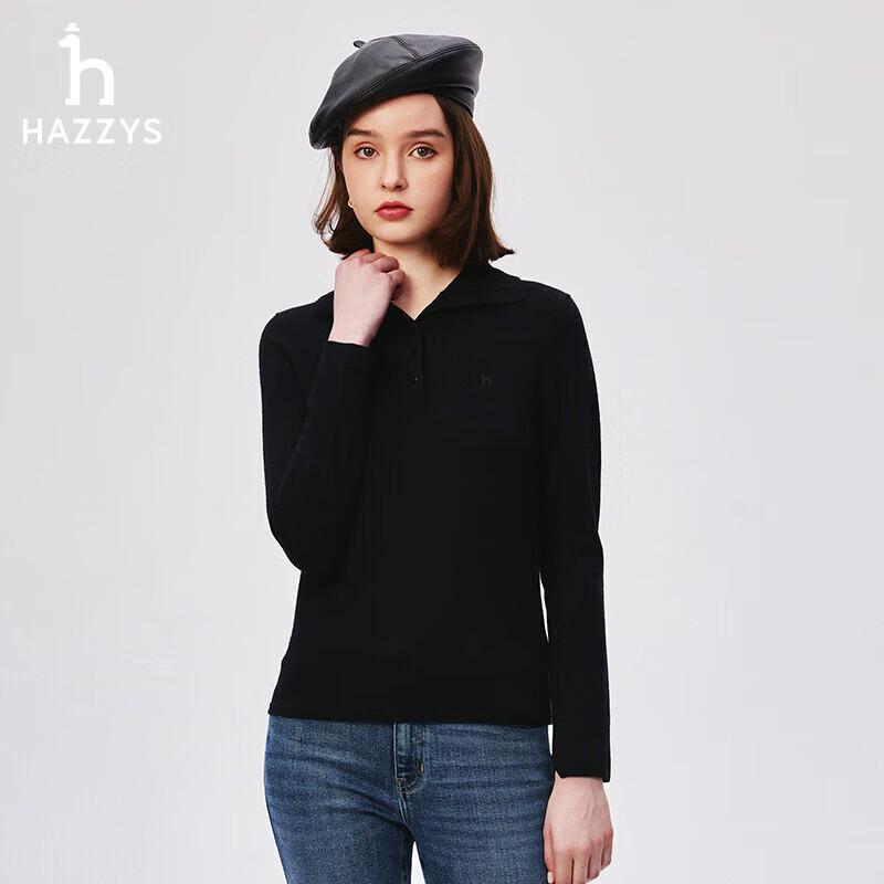 HAZZYS Women's High-Neck Wool Sweater