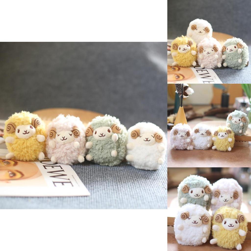 Cute Soft Sheep Plush Toy Charming Mini Keychain Bag Charm Stuffed Doll