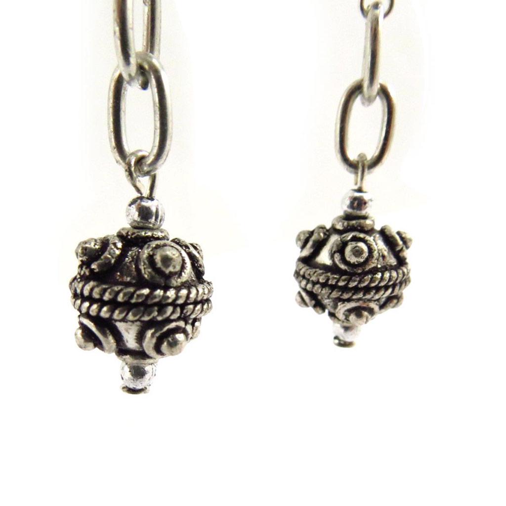 Les Trésors De Lily [J5962] - Boucles Créateur 'Kilimanjaro' noir argenté