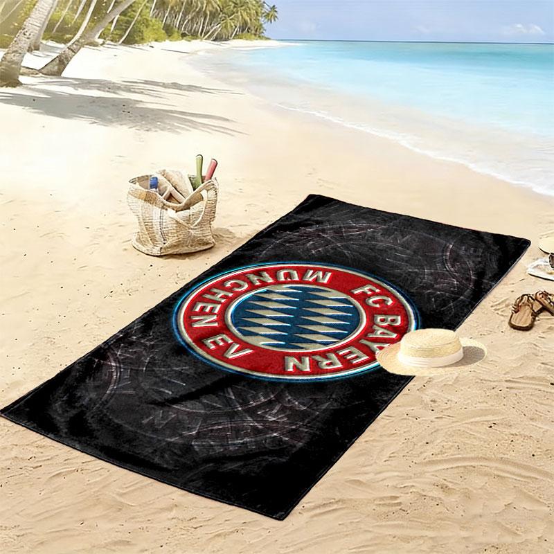 Asciugamano da Spiaggia con Stampa FC Bayern Monaco, Asciugamano Grande Morbido Asciugatura Rapida per Spiaggia Campeggio Nuoto