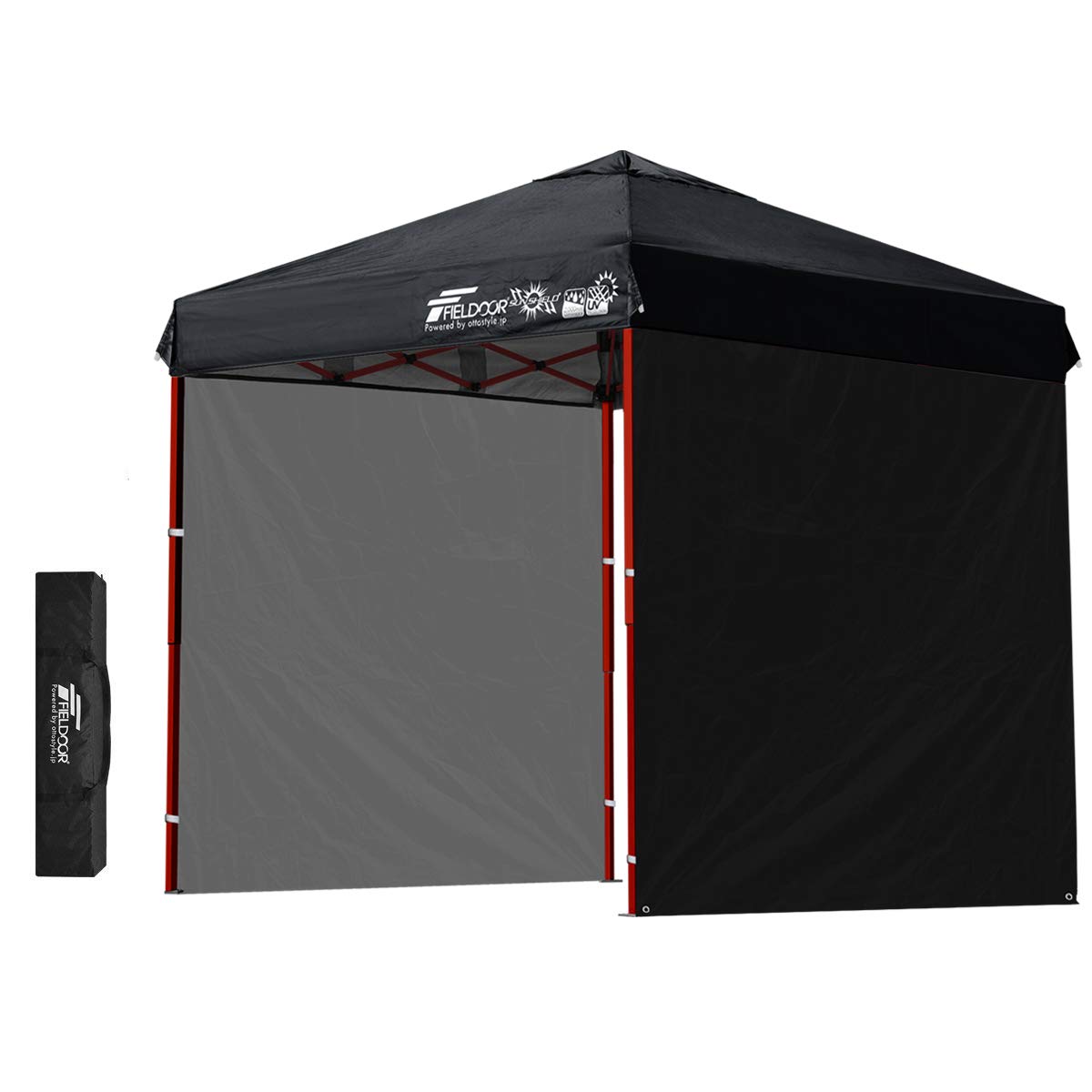 

Палатка-тент FIELDOOR Easy Tarp Tent Steel Включает две боковые шторки и боковую вентиляцию, Высоко и Серебряное UV и Теплоизоляция с Красной Сборкой! One-Touch G03,