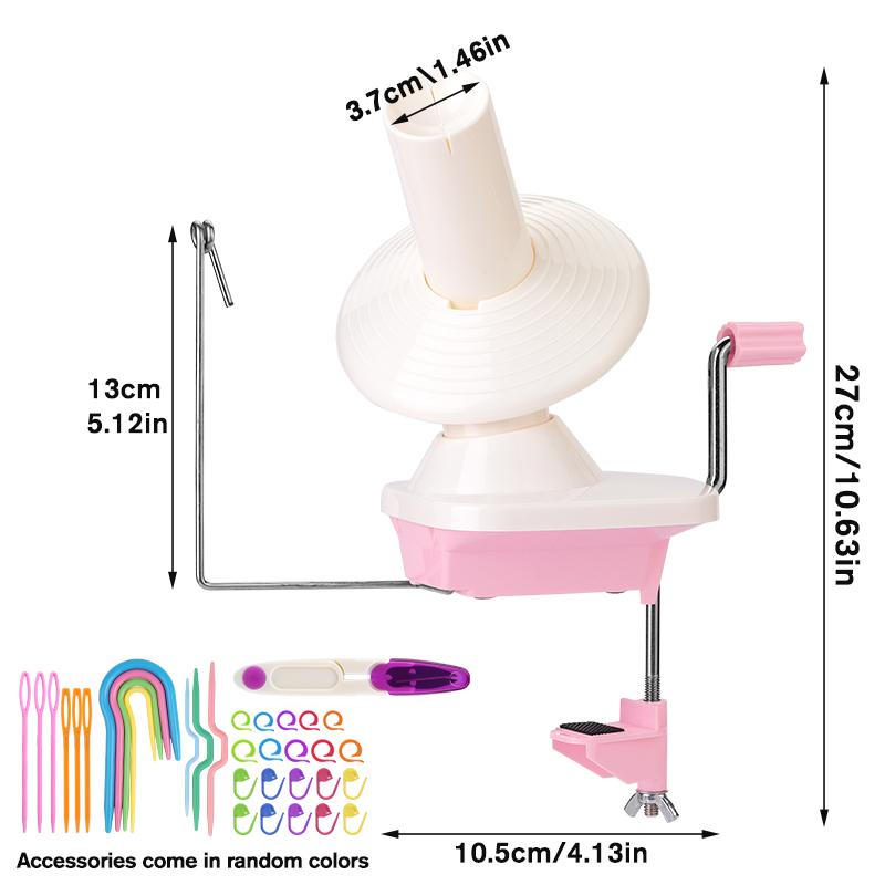 Imazy Yarn Cake Winder Spinner for Crocheting Hand Operated Ball Winders Machine for Knitting Crafting Knit Tool Supplies