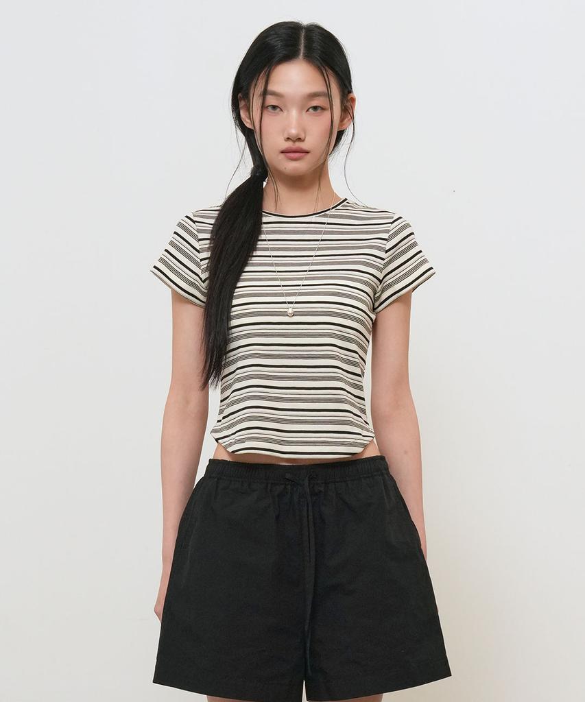 GENERALIDEA Slim Fit Multi-Stripe T-Shirt [Ivory] / Gf2Lts535