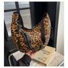 Leopardenmuster Leinwand Knödeltasche, Sportlicher Stil, Lässige und Vielseitige Beliebte Stofftasche, Tragbare und Modische Einzel-Schulter Crossbody-Tasche