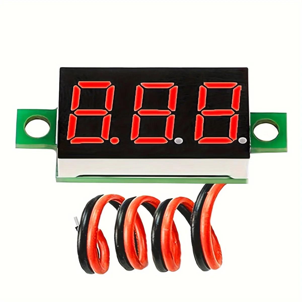 

Mini Digital Voltmeter - 0.28-inch 2.5V-40V Voltage Tester for Precision Measurement червоний