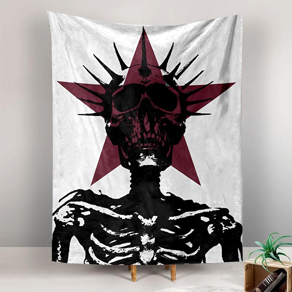 Bohemian Skull Punk Dark Art Tapestry, Wall Hanging Decor for Living Room Bedroom Dorm, Perfect Gift for Women Men