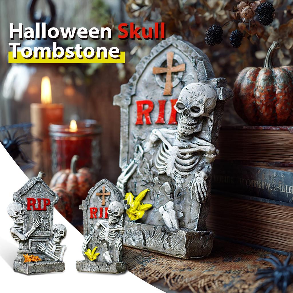 Halloween Decorations European Horror  Tombstone Resin Ornaments Home Party Gifts