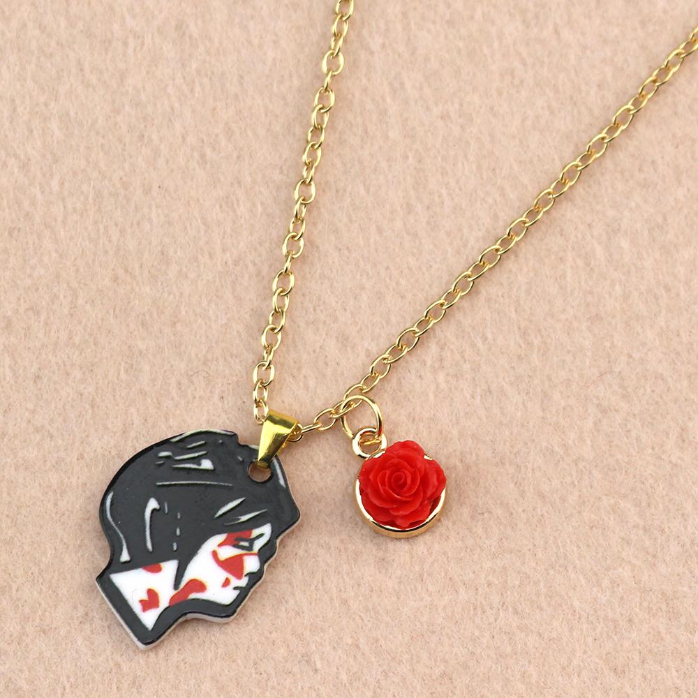 Rock Band My Chemical Romance Necklaces Cosplay MCR Stainless Steel Guitar Pick Pendant Necklace Cos Accessories Christmas Gifts 6