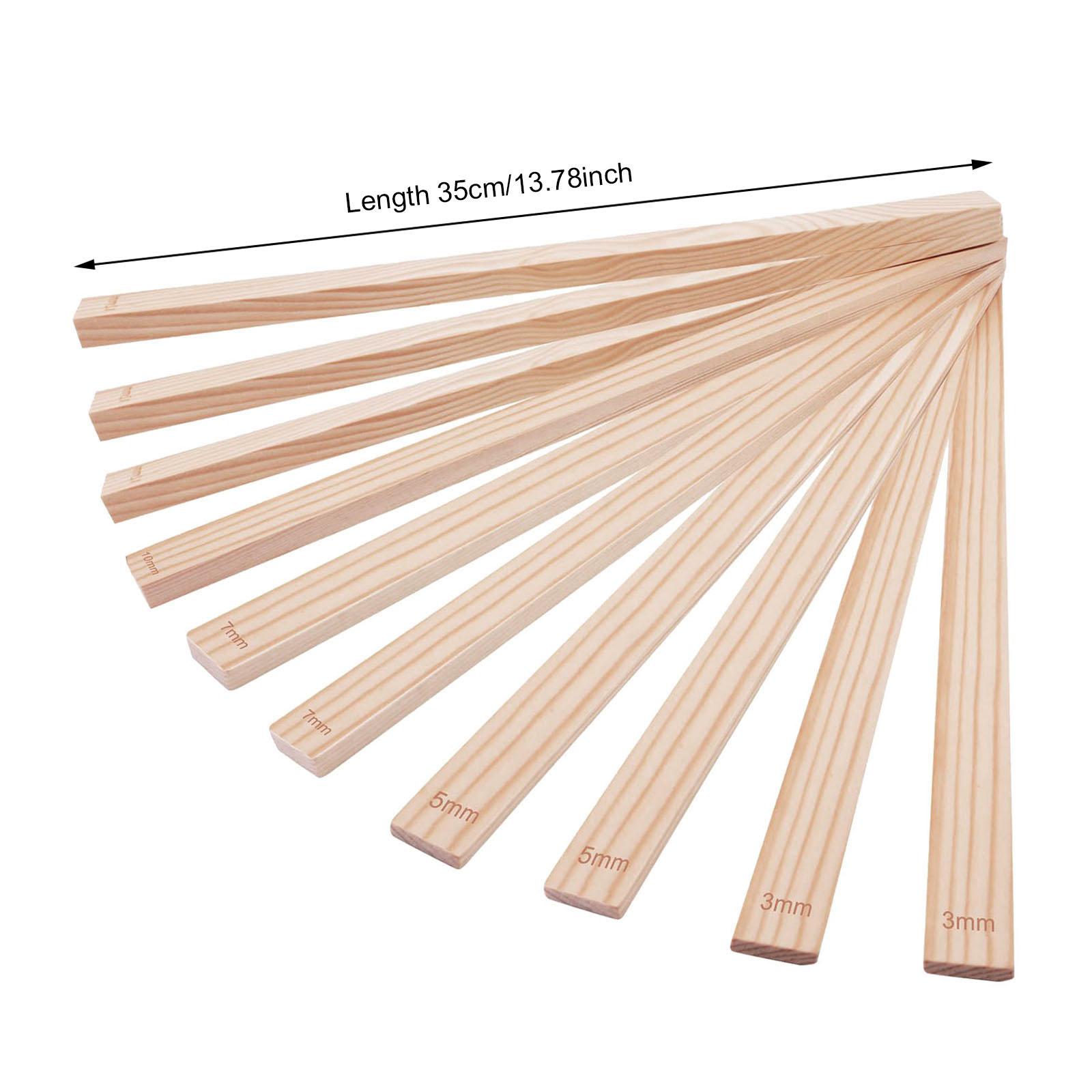 

20x in Pottery Rolling Pin Set Ceramic Clay Board Guide Pine Rolling Clay Cutting Tool Solid Wood Guide Rail for Dough Thickness