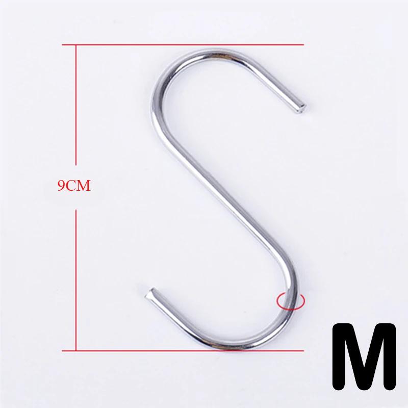 5pcs Stainless Steel S Shape Hook Multi-function Kitchen Bedroom Railing S Hanger Hook Clasp Holder Hooks Hanging Clothes Rack