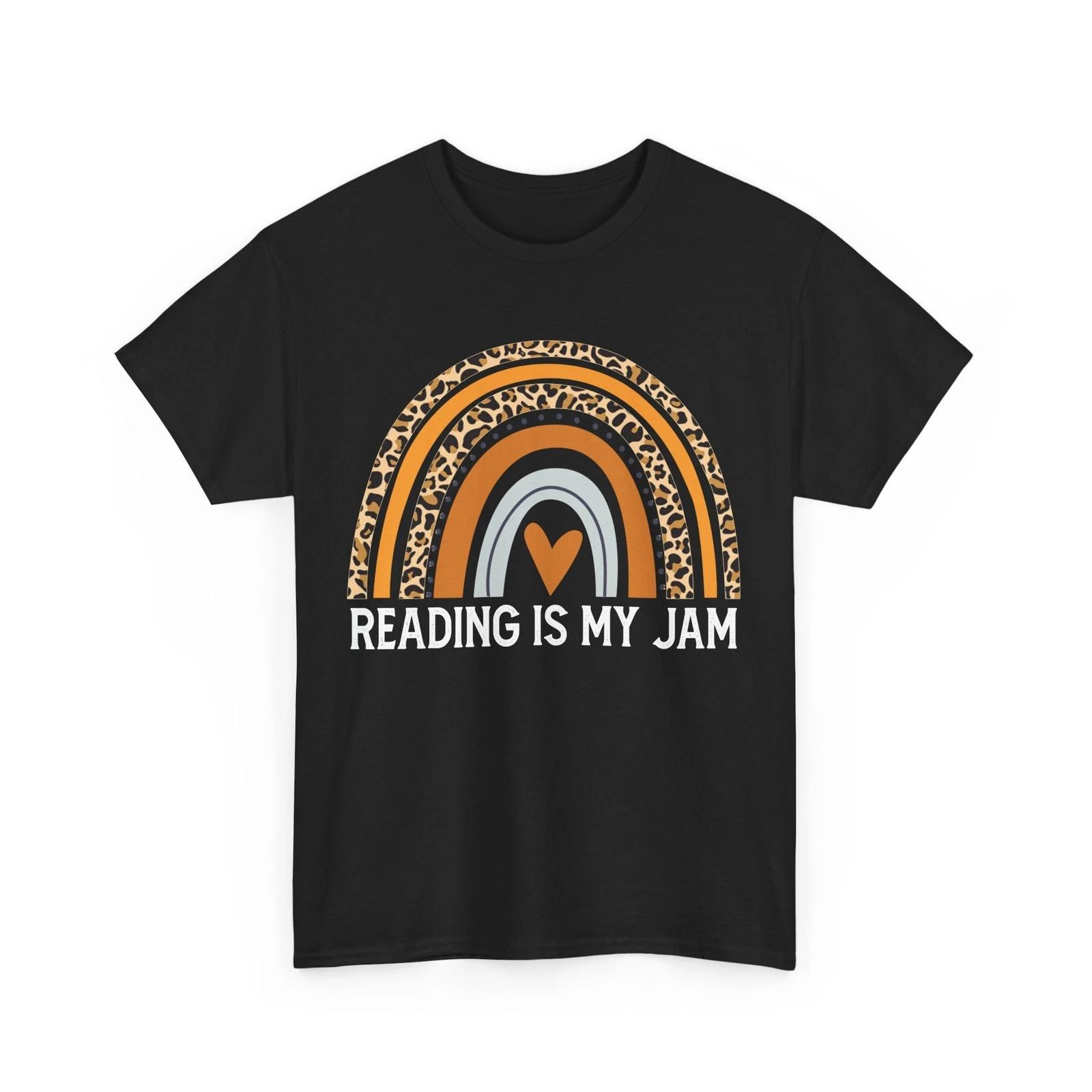 Bookish Shirt, Reading Is My Jam Rainbow Books Reading Lovers Cute Shirt 2XL