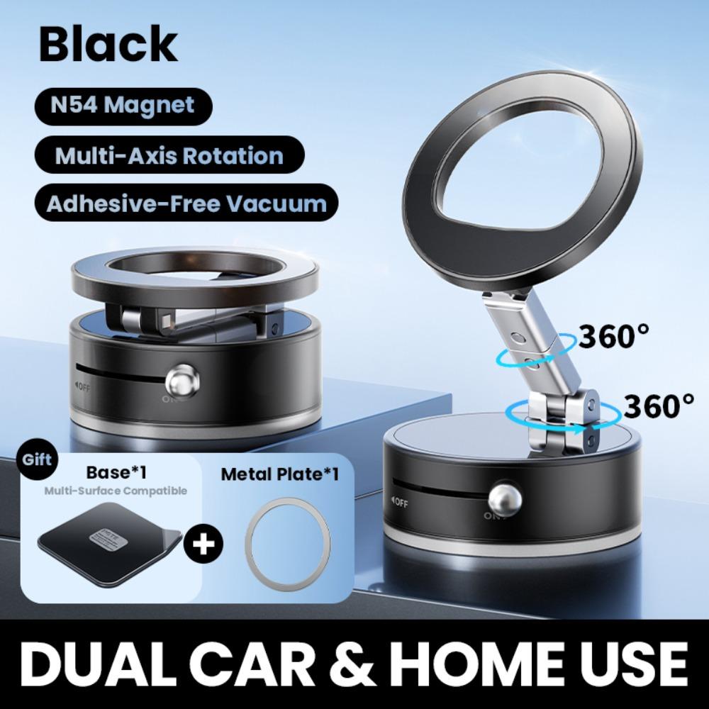 Vacuum Suction Magnetic Phone Holder for Magsafe Folding Car Mount Phone Bracket Mini Universal Phone Stand Bathroom