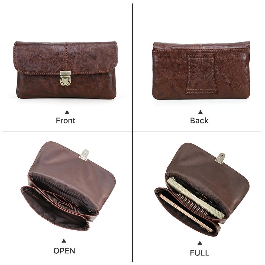 CONTACT'S Genuine Leather New Style Men's Waist Bag for 6.9 Inch Mobile Phone FRID Wallet Card Holder Male Belt Pack Phone Pounch