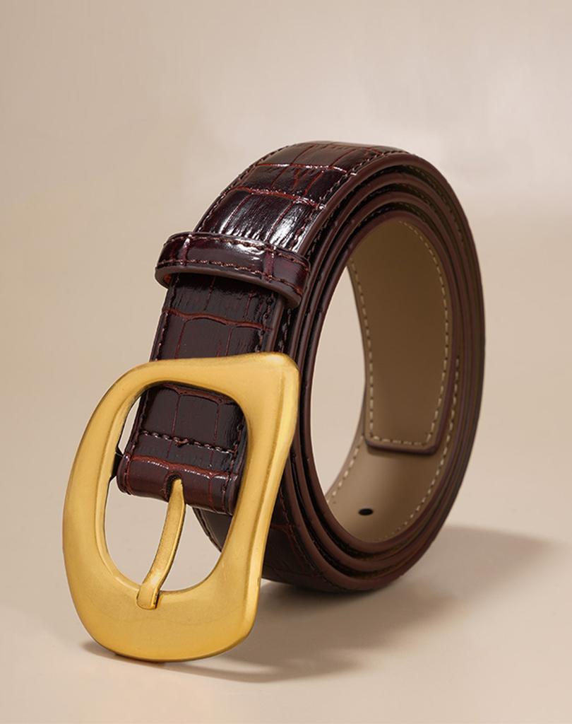 Women's Belt, Women's Genuine Leather Pin Buckle Belt, Fashionable and Versatile Simple Decorative Casual Pants Belt