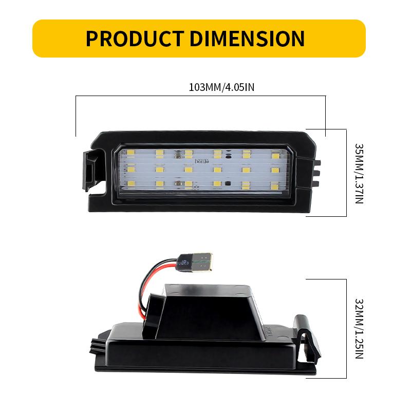2 Stück 12V LED Kennzeichenleuchten Canbus für Hyundai Venue 20-23 Elantra GT 18-20 i30 16-24 Sonata 18-23 Veloster N 19-22