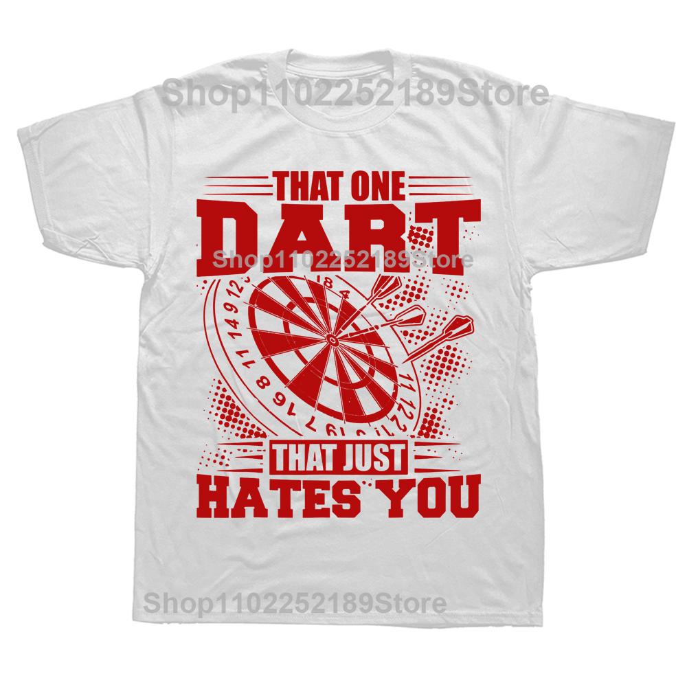 Lustiger Dartspieler Dartspieler Der Eine Darts T-Shirts Grafik Baumwolle Streetwear Kurzarm Geburtstagsgeschenke Sommerstil T-Shirt Männer