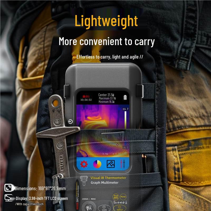 Infrared Thermal Imager & Digital Multimeter with Capacitive Touchscreen for Electrician Maintenance