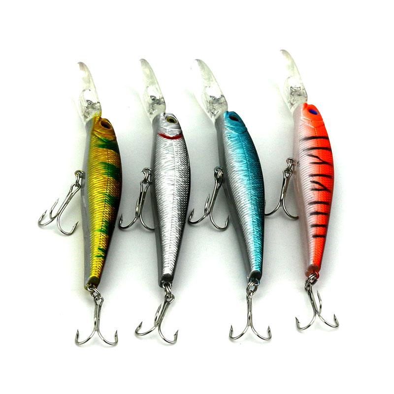 HENGJIA 4 STÜCKE Minnow Wobbler Köder Angeln 3D Augen Bionischer Angelköder Zubehör