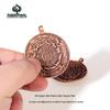 Tibetan-Style Pure Copper Trigrams Pendant: Antique Finish, Artisan-Crafted, Imitation Old Design