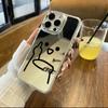 Applicable to iphone11promax simple 11 couple mobile phone case mirror new 11 personality 11 vertical middle finger match