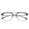 Black Business Square Frame Myopia Glasses Men Women Vintage Ultra Light Metal Frame Glasses Eyeglasses Vision Care -100~-600