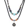 Vintage Ethnic Woven Necklace: Double Layer Clavicle, Tibetan Forehead & Sweater Chain for Women