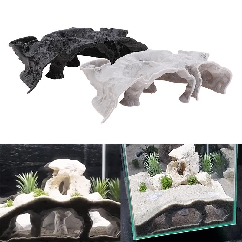 Aquarium Unterirdische Höhle Für Fische Garnelen Reptilien Unterschlupf Versteckhäuser 3D-Druck Aquarium Landschaftsgestaltung Verzierungen Dekoration