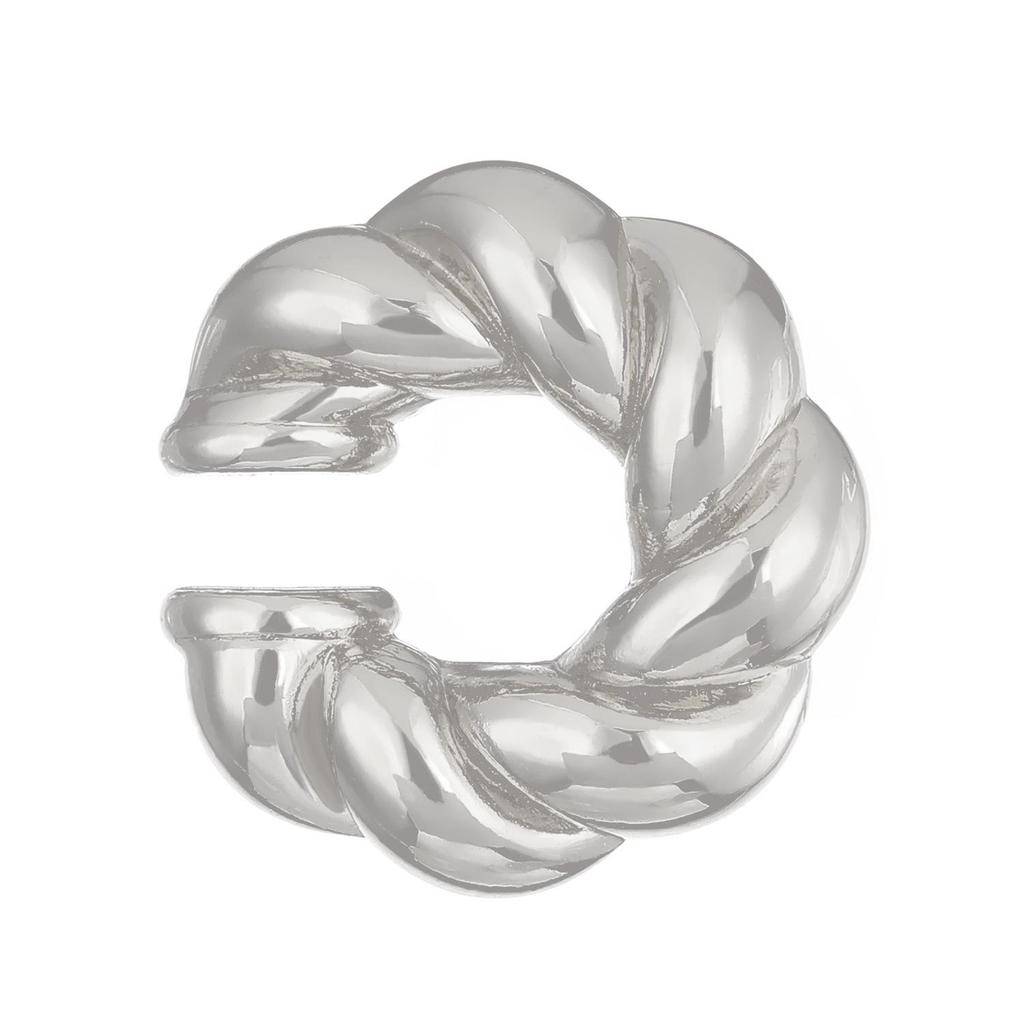 Chic European & American Oval Hollow Electroplated Ear Clip Earrings