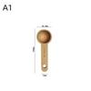 Wooden Measuring Spoon 7.5-45ML Beech Walnut Portable Long Lasting Kitchen Gadget for Restaurant Home Baking Cooking Use