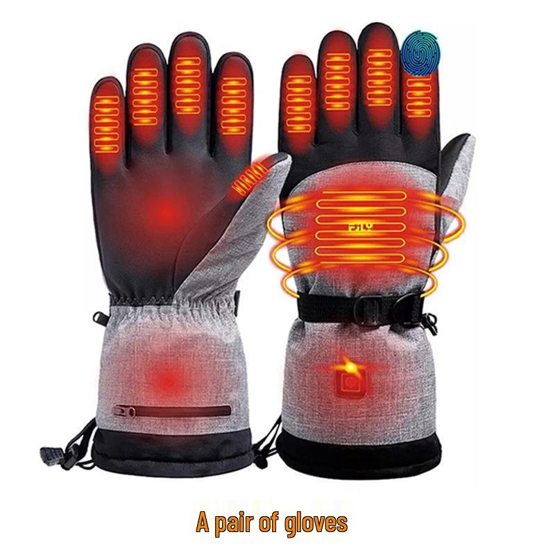 Electric Heated Touchscreen Gloves for Outdoor Skiing & Cycling