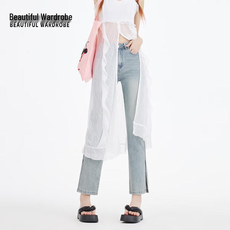 BEAUTIFUL WARDROBE Slim-Fit High-Waist Straight Leg Jeans 32
