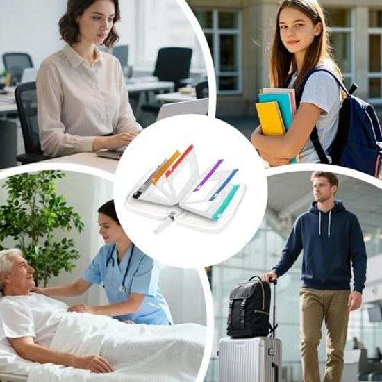 Travel Pill Pouch Waterproof Bag Set - 14 Bags Zippered Holder Cases Tablet Container
