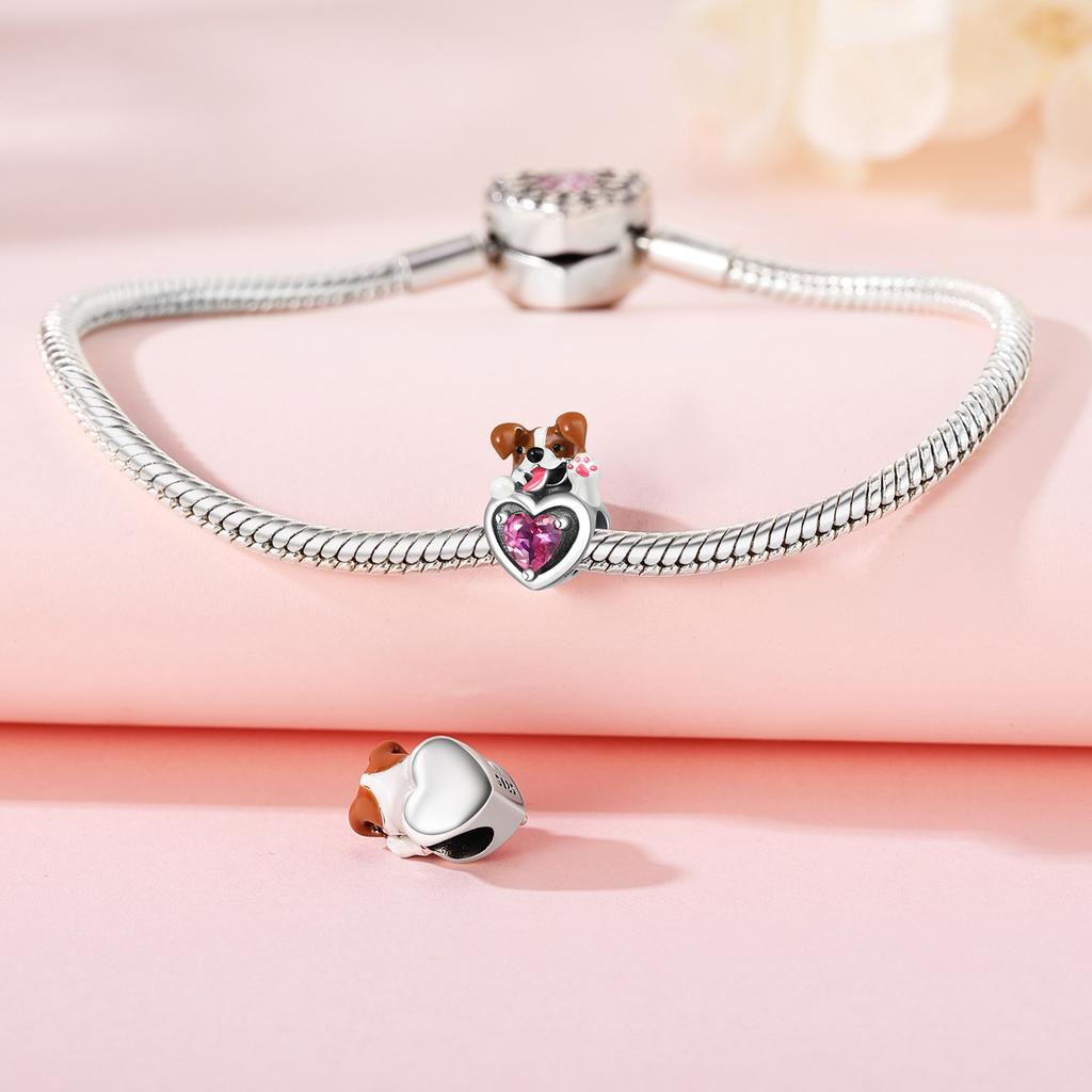 Beads Copper Charms Original Cute Corgi Dog Beads Fit Bracelet Jewelry Diy Women Fine Gift Accessory