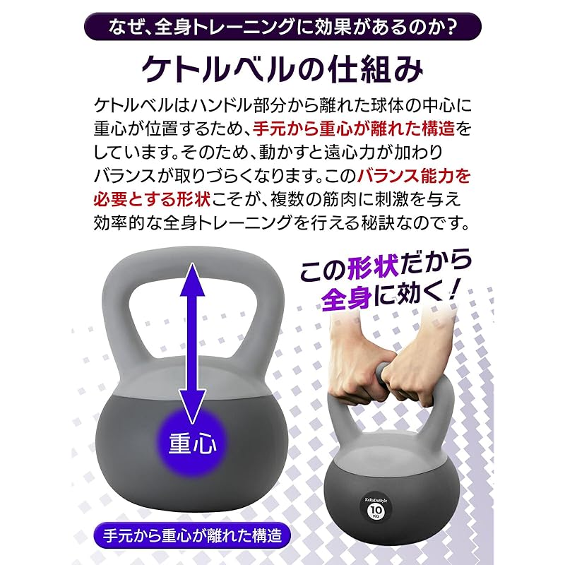 KaRaDaStyle Soft Kettlebells, 2kg, 4kg, 6kg, 8kg, 10kg, 12kg, 14kg, and 16kg Capacity Set, Wide Handles for Easy Grip, Training, Soft Kettlebells,