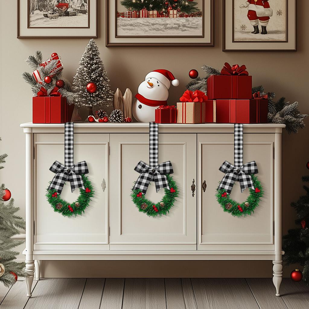 Pinecone Garland Christmas Vine Christmas Red Decoration Hanging For Garden Small Flower Wreath Memorial Day For Front Door