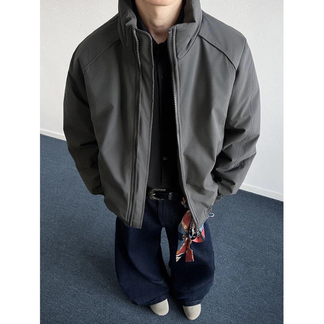 American Style Windproof Cotton Stand-up Collar Jacket - Versatile Winter Coat for Couples L