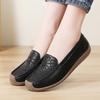 Women Black Moccasins Driving Shoes Flats Casual Nurse Shoes Loafers Maternity Flower Embroidery Office Shoes Large Size