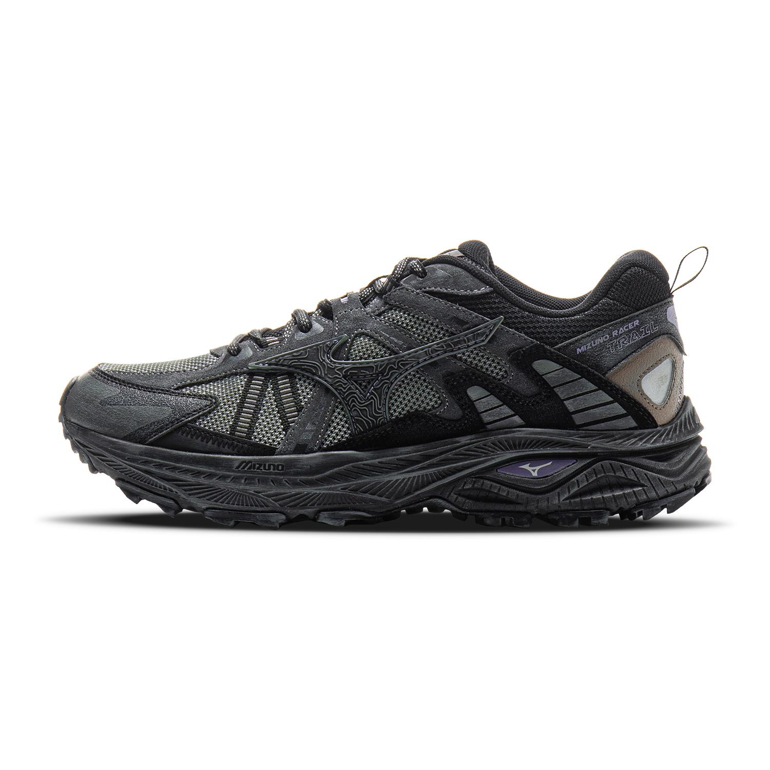 Mizuno Racer Trail Black Grey Unisex D1GH223815 36