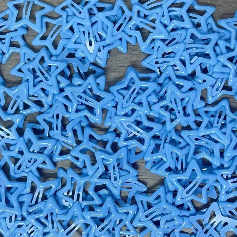 10 Piezas Clips de Pelo BB de Estrella Colorida para Niñas Y2K Pinzas de Estrella Lindas para Mujer Pinza de Presión Simple de Metal Tocado Joyería para el Cabello Accesorios