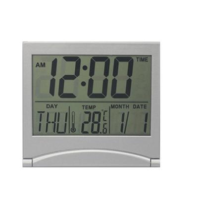 Dijital LCD Hava İstasyonu Katlanır Tarih Masaüstü Sıcaklığı Seyahat Çalar Saat