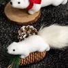 Lightweight Flocked Squirrel Ornaments Plush Texture Dual-use Tabletop Ornament  Xmas