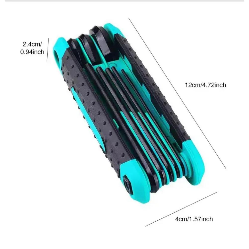Portable Folding Socket Wrench Set Mini Inner Hexagon Socket Wrench Metric Multi-functional Household Outdoor Repair Tool