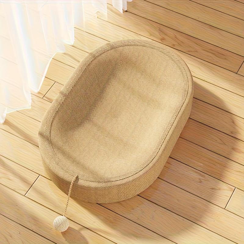 1pc Pet Cat Scratching Board Extra Large Oval Sisal Cat Nest Wear-resistant and Non-shedding Cat Scratching Box Cat Supplies